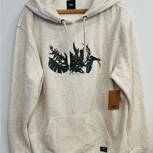 Vans Men’s Cream Large Hoodie with Graphic Design. NWT
